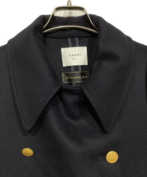Ameri（アメリ）Ameri (アメリ) CHARME FLARE LONG COAT（シャムル フレア ロング コート） ネイビー サイズ: Sの古着・服飾アイテム