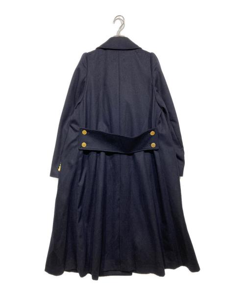 Ameri（アメリ）Ameri (アメリ) CHARME FLARE LONG COAT（シャムル フレア ロング コート） ネイビー サイズ: Sの古着・服飾アイテム