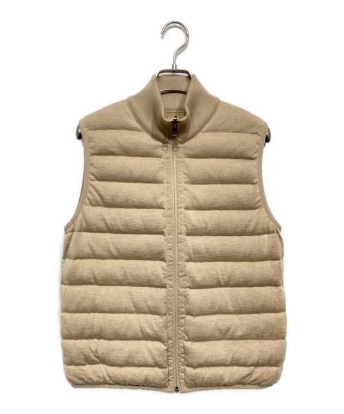 Falconeri（ファルコネ―リ）Falconeri (ファルコネ―リ) リバーシブルカシミヤダウンベスト ベージュ サイズ:Mの古着・服飾アイテム