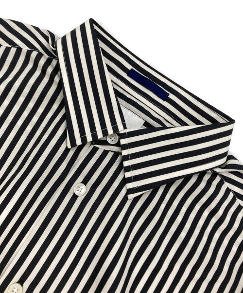 PAUL SMITH（ポールスミス）PAUL SMITH (ポールスミス) Photo Stripe プリントシャツ ホワイト×ブラック サイズ:XLの古着・服飾アイテム
