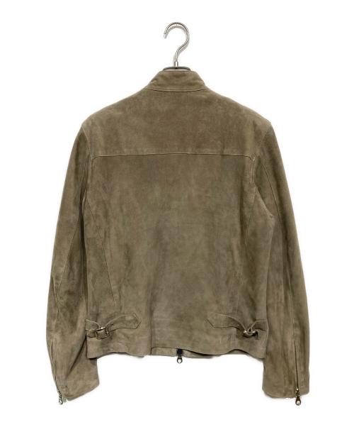 Cinquanta（チンクワンタ）Cinquanta (チンクワンタ) ゴートレザー スエードジャケット ベージュ サイズ:44の古着・服飾アイテム