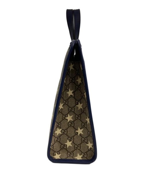 GUCCI（グッチ）GUCCI (グッチ) チルドレンズ GG プリント トートバッグ ベージュ×ネイビーの古着・服飾アイテム