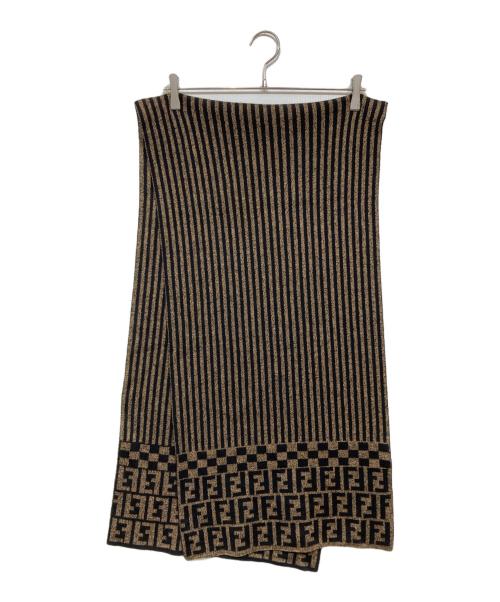 FENDI（フェンディ）FENDI (フェンディ) ズッカ柄マフラー ベージュの古着・服飾アイテム