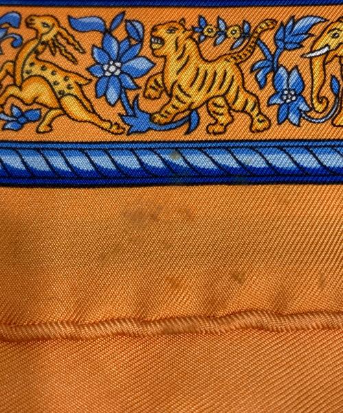 HERMES（エルメス）HERMES (エルメス) カレ90 シルクスカーフ ベージュの古着・服飾アイテム