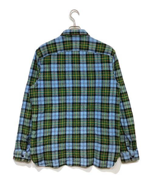 RRL（ダブルアールエル）RRL (ダブルアールエル) チェックワークシャツ ブルー×グリーン サイズ:Lの古着・服飾アイテム