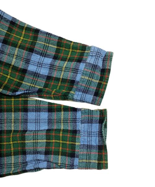 RRL（ダブルアールエル）RRL (ダブルアールエル) チェックワークシャツ ブルー×グリーン サイズ:Lの古着・服飾アイテム