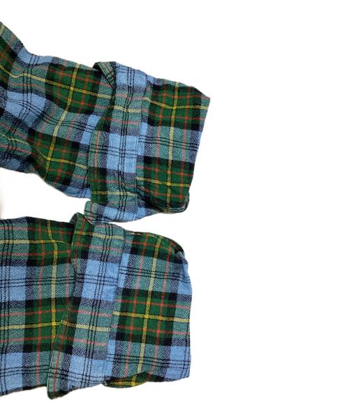 RRL（ダブルアールエル）RRL (ダブルアールエル) チェックワークシャツ ブルー×グリーン サイズ:Lの古着・服飾アイテム