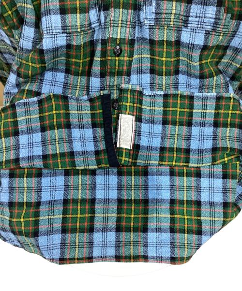 RRL（ダブルアールエル）RRL (ダブルアールエル) チェックワークシャツ ブルー×グリーン サイズ:Lの古着・服飾アイテム