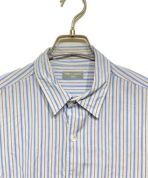 COMME des GARCONS HOMME（コムデギャルソン オム）COMME des GARCONS HOMME (コムデギャルソン オム) 長袖ストライプシャツ ブルー サイズ:不明の古着・服飾アイテム