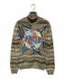 missoni（ミッソーニ）の古着「総柄タートルネックニット」｜グリーン×ブルー