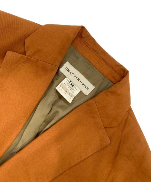 DRIES VAN NOTEN（ドリスヴァンノッテン）DRIES VAN NOTEN (ドリスヴァンノッテン) テーラードジャケット オレンジ サイズ:48の古着・服飾アイテム