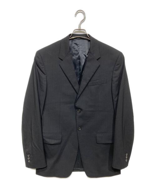 PRADA（プラダ）PRADA (プラダ) ストライプテーラードジャケット ブラック サイズ:48の古着・服飾アイテム