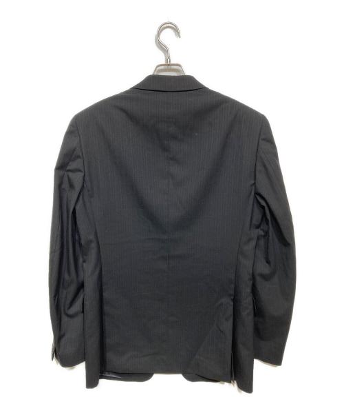 PRADA（プラダ）PRADA (プラダ) ストライプテーラードジャケット ブラック サイズ:48の古着・服飾アイテム