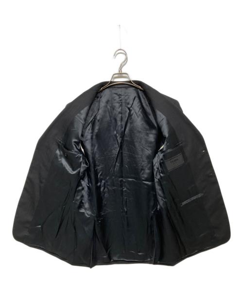 PRADA（プラダ）PRADA (プラダ) ストライプテーラードジャケット ブラック サイズ:48の古着・服飾アイテム