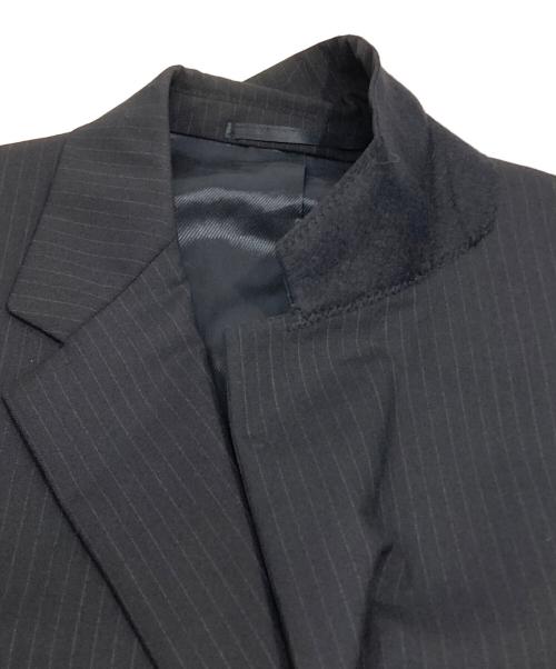 PRADA（プラダ）PRADA (プラダ) ストライプテーラードジャケット ブラック サイズ:48の古着・服飾アイテム