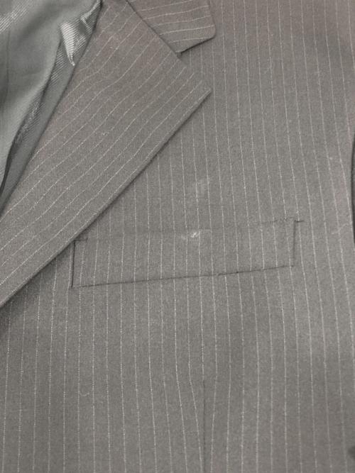 PRADA（プラダ）PRADA (プラダ) ストライプテーラードジャケット ブラック サイズ:48の古着・服飾アイテム