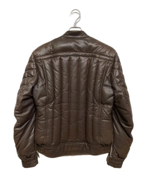 UNION JAP（ユニオンジャップ）UNION JAP (ユニオンジャップ) ラムレザーダウンジャケット ブラウン サイズ:Lの古着・服飾アイテム