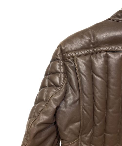 UNION JAP（ユニオンジャップ）UNION JAP (ユニオンジャップ) ラムレザーダウンジャケット ブラウン サイズ:Lの古着・服飾アイテム