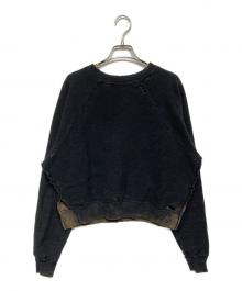 LON（ロン）の古着「TWO SIDE SWEATSHIRT（ツー サイド スウェットシャツ）」｜ブラック×ブラウン