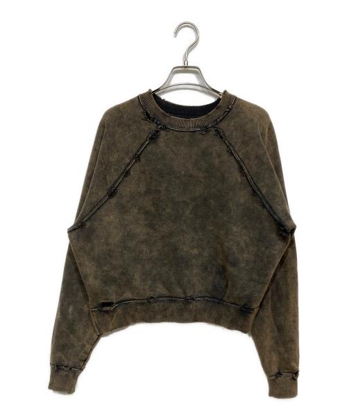 LON（ロン）LON (ロン) TWO SIDE SWEATSHIRT（ツー サイド スウェットシャツ） ブラック×ブラウン サイズ:　の古着・服飾アイテム