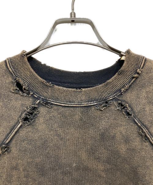 LON（ロン）LON (ロン) TWO SIDE SWEATSHIRT（ツー サイド スウェットシャツ） ブラック×ブラウン サイズ:　の古着・服飾アイテム