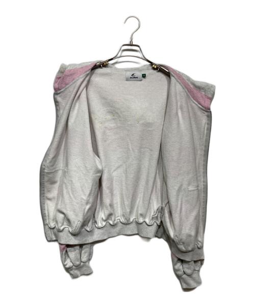 scuffers（スカッファー）scuffers (スカッファー) ボーダーパーカー グレー×ピンク サイズ:Mの古着・服飾アイテム