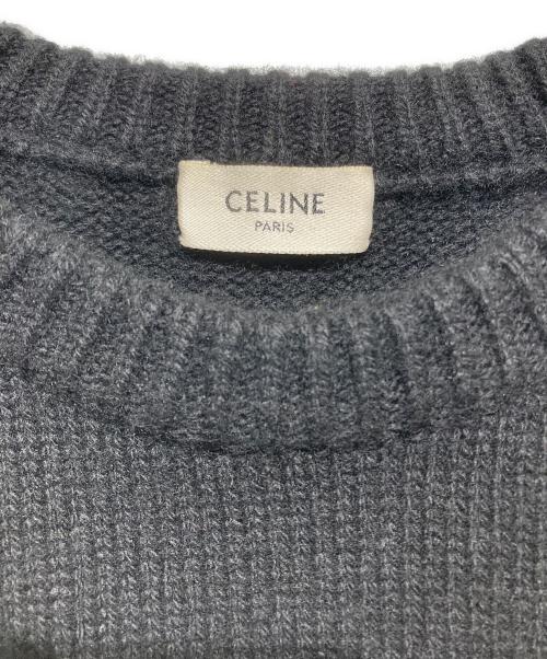 CELINE（セリーヌ）CELINE (セリーヌ) クルーネッククロップドカシミア ニット ブラック サイズ:Sの古着・服飾アイテム