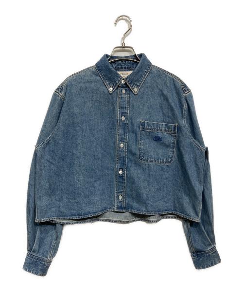 CELINE（セリーヌ）CELINE (セリーヌ) デニムクロップドシャツ インディゴ サイズ:Mの古着・服飾アイテム