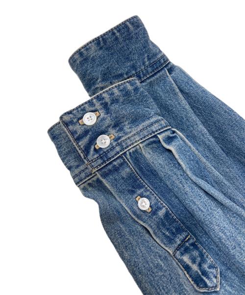 CELINE（セリーヌ）CELINE (セリーヌ) デニムクロップドシャツ インディゴ サイズ:Mの古着・服飾アイテム