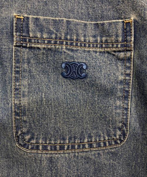 CELINE（セリーヌ）CELINE (セリーヌ) デニムクロップドシャツ インディゴ サイズ:Mの古着・服飾アイテム