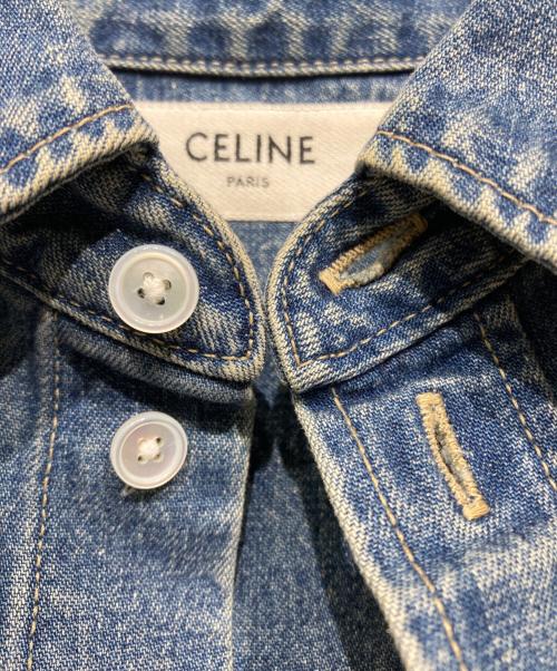 CELINE（セリーヌ）CELINE (セリーヌ) デニムクロップドシャツ インディゴ サイズ:Mの古着・服飾アイテム