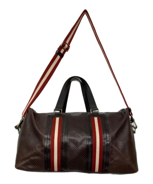 BALLY（バリー）BALLY (バリー) レザーボストン2WAYバッグ ブラウンの古着・服飾アイテム