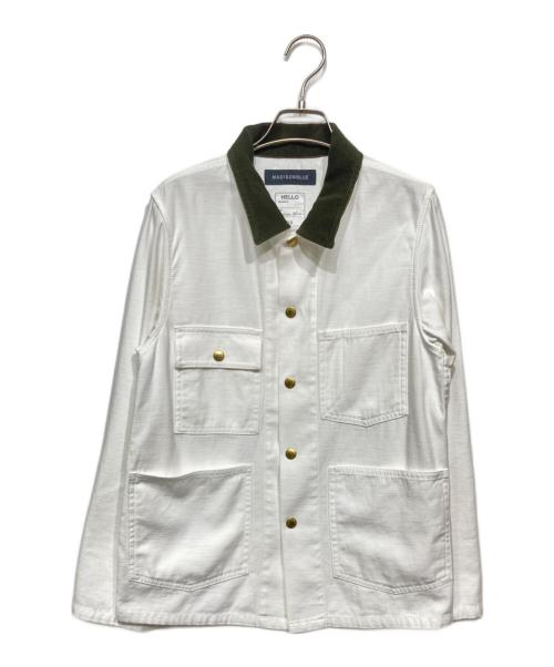 MADISON BLUE（マディソンブルー）MADISON BLUE (マディソンブルー) COVERALL JK L.oz BS カバーオール ホワイト×カーキ サイズ:00の古着・服飾アイテム