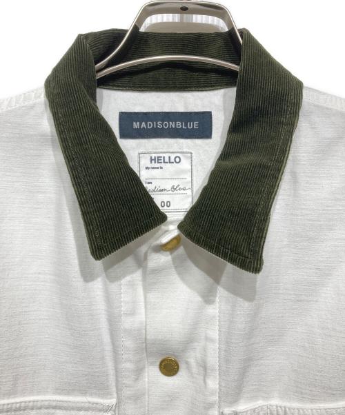 MADISON BLUE（マディソンブルー）MADISON BLUE (マディソンブルー) COVERALL JK L.oz BS カバーオール ホワイト×カーキ サイズ:00の古着・服飾アイテム