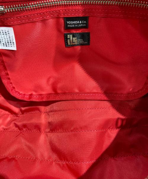 PORTER（ポーター）PORTER (ポーター) ILS (イル) 2WAYドラムバッグ ブラック×レッドの古着・服飾アイテム