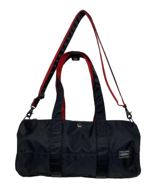 PORTER（ポーター）PORTER (ポーター) ILS (イル) 2WAYドラムバッグ ブラック×レッドの古着・服飾アイテム