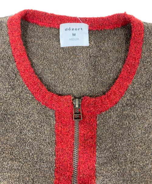 dezert（デザート）dezert (デザート) ジップカーディガン ブラウン サイズ:Mの古着・服飾アイテム