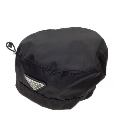 中古・古着通販】PRADA (プラダ) ナイロン三角プレートロゴベレー帽