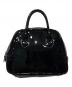 COMME des GARCONSコムデギャルソン）の古着「台形パテントレザーバッグ」｜ブラック