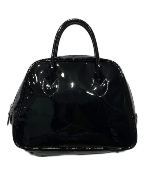 COMME des GARCONS（コムデギャルソン）COMME des GARCONS (コムデギャルソン) 台形パテントレザーバッグ ブラックの古着・服飾アイテム