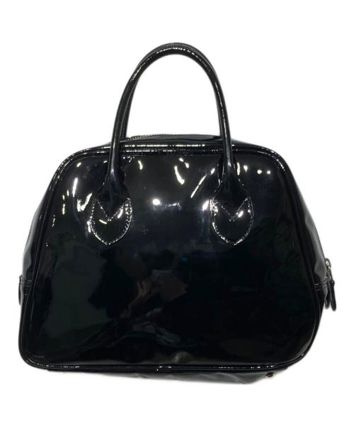 COMME des GARCONS（コムデギャルソン）COMME des GARCONS (コムデギャルソン) 台形パテントレザーバッグ ブラックの古着・服飾アイテム