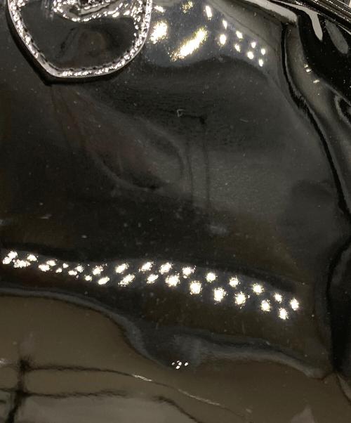 COMME des GARCONS（コムデギャルソン）COMME des GARCONS (コムデギャルソン) 台形パテントレザーバッグ ブラックの古着・服飾アイテム