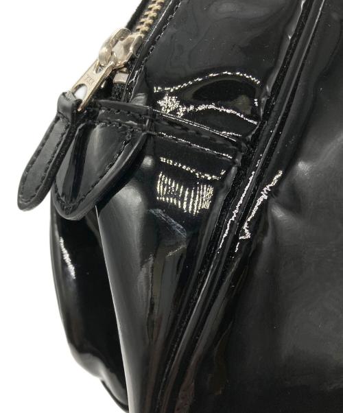 COMME des GARCONS（コムデギャルソン）COMME des GARCONS (コムデギャルソン) 台形パテントレザーバッグ ブラックの古着・服飾アイテム
