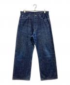 Graphpaperグラフペーパー）の古着「Selvage Denim Five Pocket Wide Straight Pants」｜インディゴ