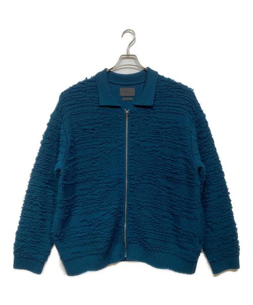 YOKE（ヨーク）YOKE (ヨーク) FRONT ZIP CARDIGAN グリーン サイズ:3の古着・服飾アイテム