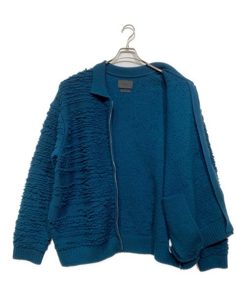 YOKE（ヨーク）YOKE (ヨーク) FRONT ZIP CARDIGAN グリーン サイズ:3の古着・服飾アイテム