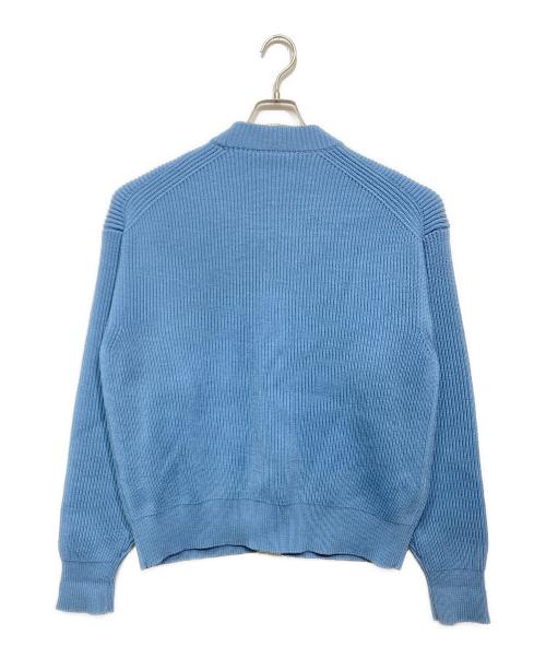AURALEE（オーラリー）AURALEE (オーラリー) FRENCH MERINO RIB KNIT CARDIGAN ブルー サイズ:5の古着・服飾アイテム