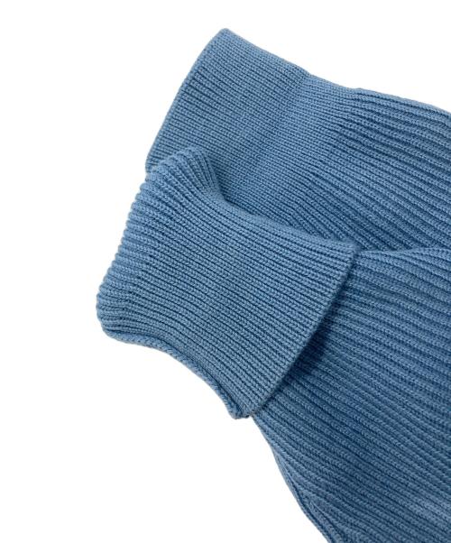 AURALEE（オーラリー）AURALEE (オーラリー) FRENCH MERINO RIB KNIT CARDIGAN ブルー サイズ:5の古着・服飾アイテム