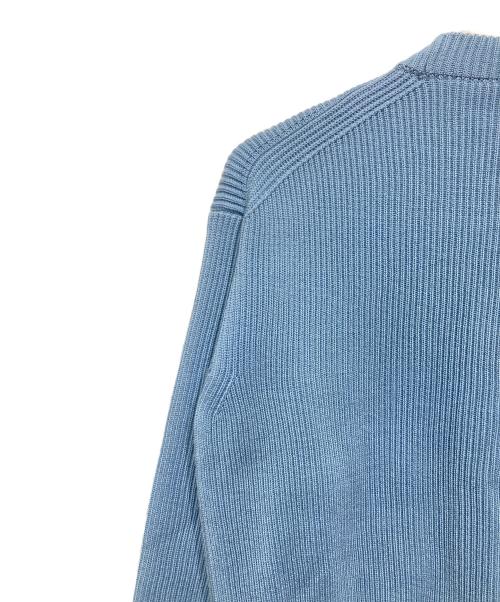 AURALEE（オーラリー）AURALEE (オーラリー) FRENCH MERINO RIB KNIT CARDIGAN ブルー サイズ:5の古着・服飾アイテム