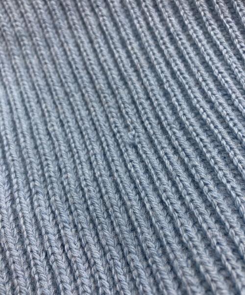 AURALEE（オーラリー）AURALEE (オーラリー) FRENCH MERINO RIB KNIT CARDIGAN ブルー サイズ:5の古着・服飾アイテム